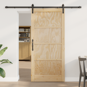 Puerta Deslizante con Juego de Herrajes 93x202 cm Madera Sólida de Pino, Puerta Interior by , Doors for the home - Ref: Foro2...