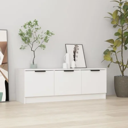 White plywood TV cabinet 102x35x36.5 cm by vidaXL, TV Furniture - Ref: Foro24-811358, Price: 83,09 €, Discount: %