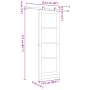 Puerta Deslizante con Hardware 'ORKDAL'Madera Sólida Blanca, Puerta Interior 'ORKDAL'Blanca 73.5x211x4 cm Madera Sólida by , ...