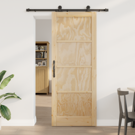 Puerta deslizante con herrajes 'ORKDAL'de pino macizo, Puerta de interior 'ORKDAL'83x211x4 cm de pino macizo de , Puertas par...