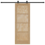 Puerta Deslizante con Accesorios ORKDAL de Madera Sólida, Puerta Interior 'ORKDAL'73.5x198.5x4 cm de Madera Sólida by , Doors...
