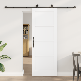Puerta deslizante con juego de herrajes 'ORKDAL'Madera maciza blanca de pino von , Türen für zu Hause - Ref: Foro24-3333467, ...