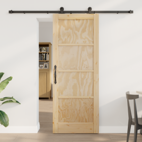 Puerta Deslizante con Juego de Accesorios 'ORKDAL'Madera Sólida de Pino by , Doors for the home - Ref: Foro24-3333470, Price:...