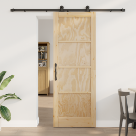Puerta Corrediza con Juego de Hardware "ORKDAL" Madera Maciza de Pino von , Türen für zu Hause - Ref: Foro24-3333472, Preis: ...