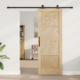 Puerta Corrediza con Juego de Hardware "ORKDAL" Madera Maciza de Pino by , Doors for the home - Ref: Foro24-3333472, Price: 1...