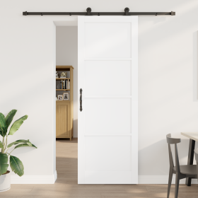 Puerta Deslizante con Set de Herrajes 'ORKDAL'Blanca de Madera Maciza de Pino von , Türen für zu Hause - Ref: Foro24-3333481,...