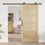 Puerta Deslizante con Juego de Hardware 'ORKDAL'Madera Maciza de Pino by , Doors for the home - Ref: Foro24-3333486, Price: 1...
