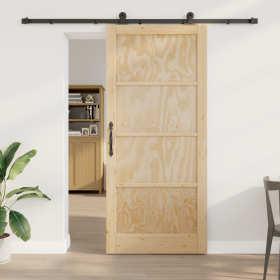 Puerta Corrediza con Juego de Hardware 'ORKDAL'de Madera Sólida de Pino von , Türen für zu Hause - Ref: Foro24-3333488, Preis...