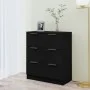 Schwarzes Sperrholz-Sideboard 60x30x70 cm von vidaXL, Sideboards - Ref: Foro24-811071, Preis: 74,54 €, Rabatt: %