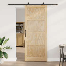 Puerta Corredera con Juego de Hardware