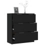 Schwarzes Sperrholz-Sideboard 60x30x70 cm von vidaXL, Sideboards - Ref: Foro24-811071, Preis: 77,85 €, Rabatt: %