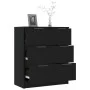 Schwarzes Sperrholz-Sideboard 60x30x70 cm von vidaXL, Sideboards - Ref: Foro24-811071, Preis: 74,54 €, Rabatt: %