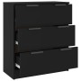 Schwarzes Sperrholz-Sideboard 60x30x70 cm von vidaXL, Sideboards - Ref: Foro24-811071, Preis: 77,85 €, Rabatt: %