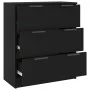 Schwarzes Sperrholz-Sideboard 60x30x70 cm von vidaXL, Sideboards - Ref: Foro24-811071, Preis: 74,54 €, Rabatt: %