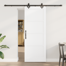 Puerta deslizante con juego de herrajes 'ORKDAL'blanca de madera sólida de pino von , Türen für zu Hause - Ref: Foro24-333363...