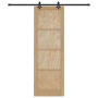Puerta Deslizante con Hardware 'ORKDAL'de Madera Sólida de Pino, Puerta Interior 'ORKDAL'78x232x4 cm de Madera Sólida de Pino...
