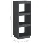 Gray pine wood shelf/space divider 40x35x103 cm by vidaXL, Bookcases and shelves - Ref: Foro24-810846, Price: 42,37 €, Discou...