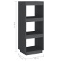 Regal/Raumteiler aus grauem Kiefernholz, 40 x 35 x 103 cm von vidaXL, Bücherregale und Regale - Ref: Foro24-810846, Preis: 42...