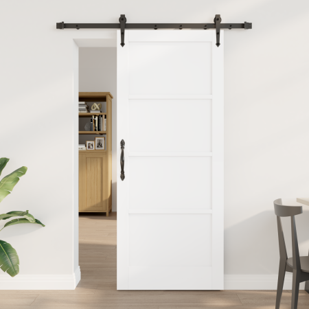 Puerta Corrediza con herrajes 'ORKDAL'Madera Sólida Blanca de Pino | Foro24.es | Tu tienda online para hogar, jardín y más Foro24.es