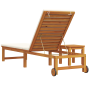 Tumbona con Mesa y Cojín de Madera Sólida de Acacia | Foro24.es | Tu tienda online para hogar, jardín y más Foro24.es