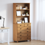 Hutch “ASKIM” Marrón Miel 91x40x199.5 cm Madera Maciza Pino | Foro24.es | Tu tienda online para hogar, jardín y más Foro24.es