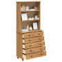 Hutch “ASKIM” Marrón Miel 91x40x199.5 cm Madera Maciza Pino | Foro24.es | Tu tienda online para hogar, jardín y más Foro24.es