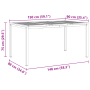 Conjunto de comedor de jardín de 7 piezas de madera sólida de acacia by , Garden tables - Ref: Foro24-3334816, Price: 717,76 ...
