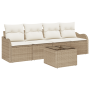 Juego de Sofá de Jardín de 5 Piezas con Cojines Beige de Rattan Sintético by , Outdoor sofas - Ref: Foro24-3345571, Price: 32...