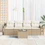 Juego de Sofá de Jardín de 5 Piezas con Cojines Beige de Rattan Sintético by , Outdoor sofas - Ref: Foro24-3345571, Price: 32...