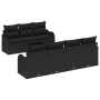 Juego de sofá de jardín de 8 piezas con cojines negros de poli ratán von , Outdoor-Sofas - Ref: Foro24-3345613, Preis: 537,86...