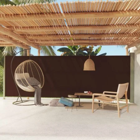 Toldo lateral retráctil de jardín marrón 180x600 cm de vidaXL, Sombrillas - Ref: Foro24-317969, Precio: 101,72 €, Descuento: %