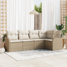 Conjunto de Sofá de Jardín de 5 Piezas con