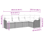 Conjunto de Sofá de Jardín de 5 Piezas con Cojines en Ratán Poliéster Beige by , Outdoor sofas - Ref: Foro24-3345701, Price: ...