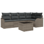 Conjunto de Sofá de Jardín de 5 Piezas con Cojines de Ratán Poliéster Negro by , Outdoor sofas - Ref: Foro24-3345709, Price: ...