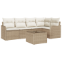 Juego de sofá de jardín de 6 piezas con cojines marrón de ratán sintético von , Outdoor-Sofas - Ref: Foro24-3345711, Preis: 4...