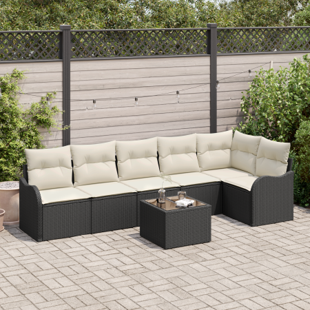 Juego de Sofá de Jardín de 6 Piezas con Cojines de Ratán Poliéster Marrón by , Outdoor sofas - Ref: Foro24-3345727, Price: 41...