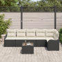 Juego de Sofá de Jardín de 6 Piezas con Cojines de Ratán Poliéster Marrón by , Outdoor sofas - Ref: Foro24-3345727, Price: 41...