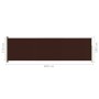Retractable brown garden side awning 180x600 cm by vidaXL, Umbrellas - Ref: Foro24-317969, Price: 103,14 €, Discount: %