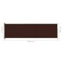 Toldo lateral retráctil de jardín marrón 180x600 cm de vidaXL, Sombrillas - Ref: Foro24-317969, Precio: 101,72 €, Descuento: %
