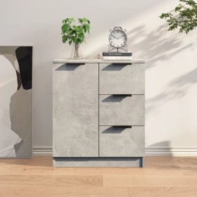 Concrete gray plywood sideboard 60x30x70 cm by vidaXL, Sideboards - Ref: Foro24-811083, Price: 66,48 €, Discount: %