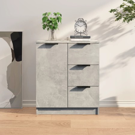 Betongraues Sperrholz-Sideboard 60x30x70 cm von vidaXL, Sideboards - Ref: Foro24-811083, Preis: 66,48 €, Rabatt: %