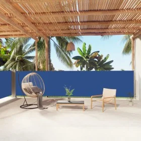 Blue retractable side awning 140x1000 cm by vidaXL, Umbrellas - Ref: Foro24-318028, Price: 111,15 €, Discount: %