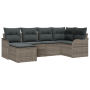 Conjunto de Sofá de Jardín de 6 Piezas con Cojines Grises Ratán Sintético by , Outdoor sofas - Ref: Foro24-3345769, Price: 38...