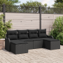 Juego de Sofá de Jardín de 6 Piezas con Cojines Negro Ratán Poliester by , Outdoor sofas - Ref: Foro24-3345813, Price: 354,51...