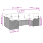Conjunto de Sofá para Jardín de 6 Piezas con Cojines Ratán Poliéster Negro by , Outdoor sofas - Ref: Foro24-3345837, Price: 3...