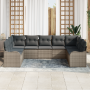 Juego de Sofá de Jardín de 9 Piezas con Cojines Gris Ratán Poliéster by , Outdoor sofas - Ref: Foro24-3345859, Price: 545,35 ...