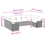 Conjunto de Sofá de Jardín de 9 Piezas con Cojines Beige Ratán Poliéster by , Outdoor sofas - Ref: Foro24-3345861, Price: 592...