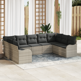 Juego de Sofá de Jardín Modular de 9 Piezas con