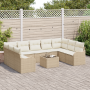 Conjunto de Sofá de Jardín de 10 Piezas con Cojines de Ratán Poliéster Marrón by , Outdoor sofas - Ref: Foro24-3345871, Price...