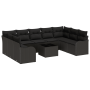 Conjunto de Sofá de Jardín de 10 Piezas con Cojines Beige de Poliratán by , Outdoor sofas - Ref: Foro24-3345873, Price: 633,2...